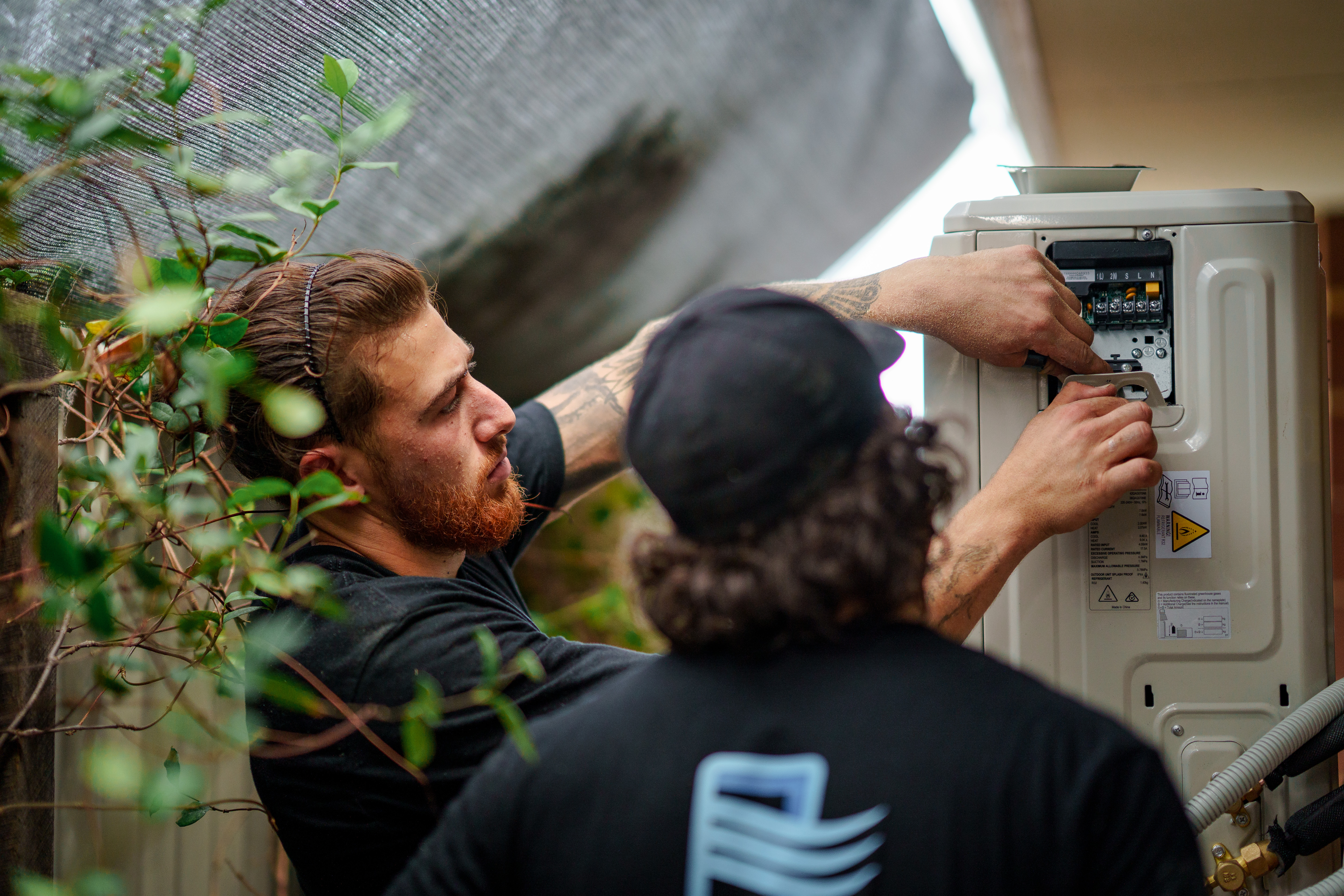 WA Air Group technician installing ducted air conditioning in Perth